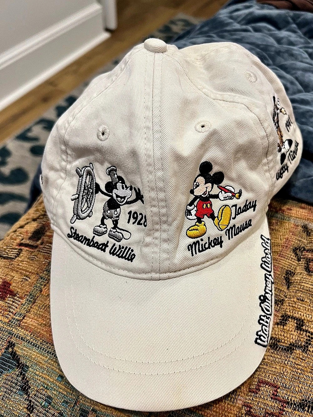 Disney Parks Mickey Mouse 1928 Steamboat Willie embroidered cap Embroidered Cap
